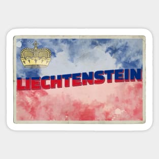 Liechtenstein Vintage style retro souvenir Sticker